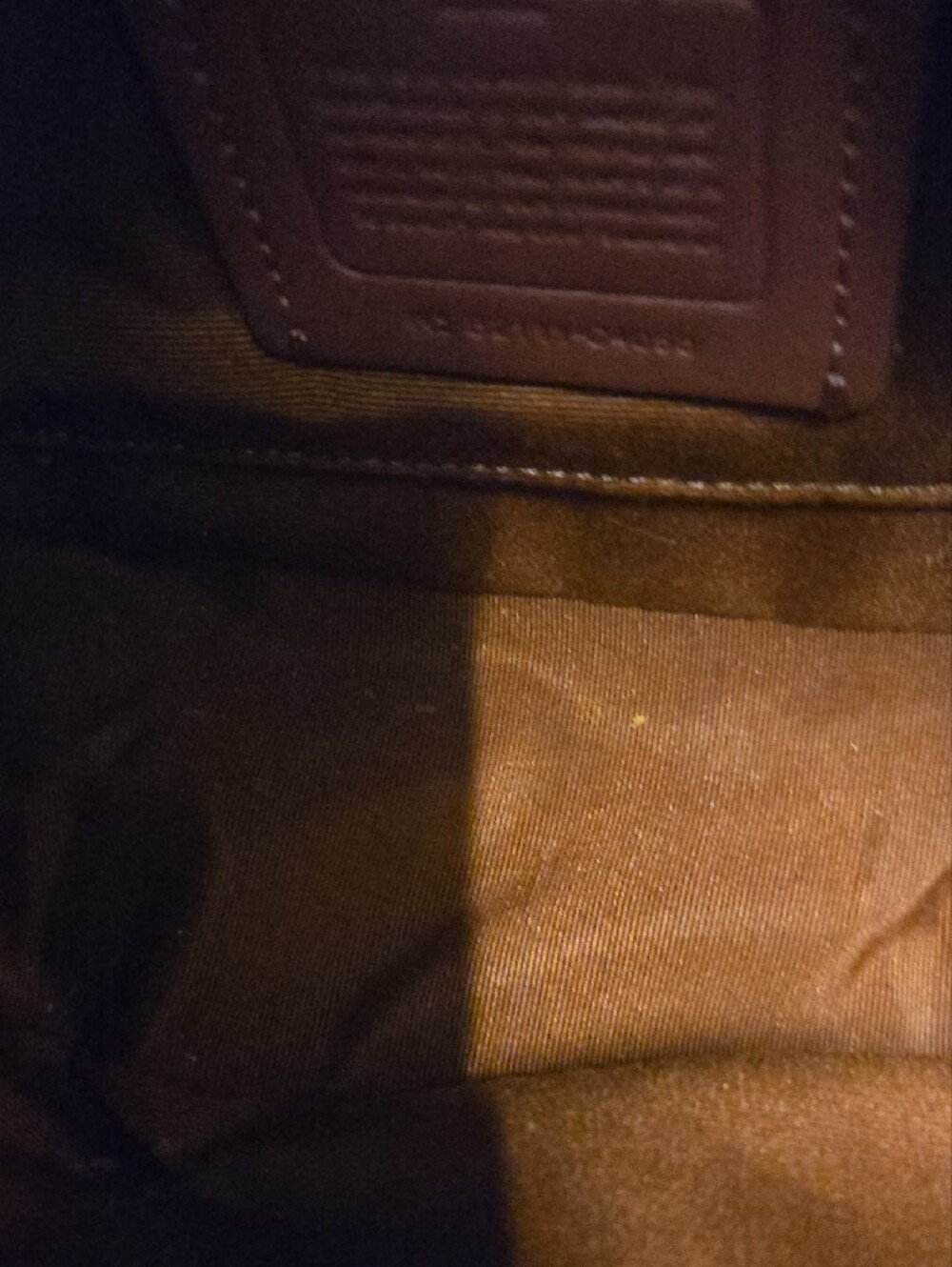 Coach Yellow Pebbled Leather Crossbody with Contrast Strap - Picture 6 of 9